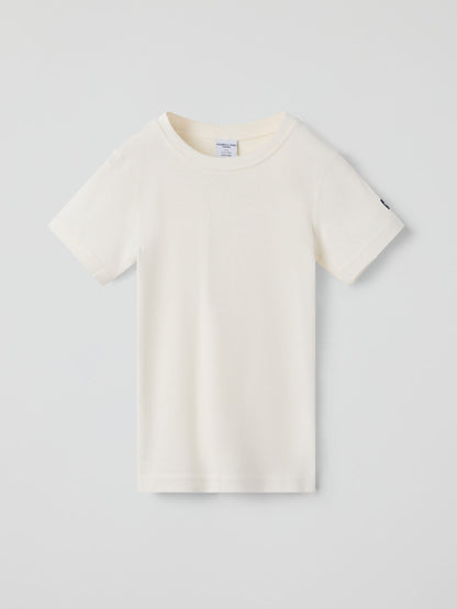 Polarn O. Pyret White Cotton Short Sleeve T-Shirt image 4