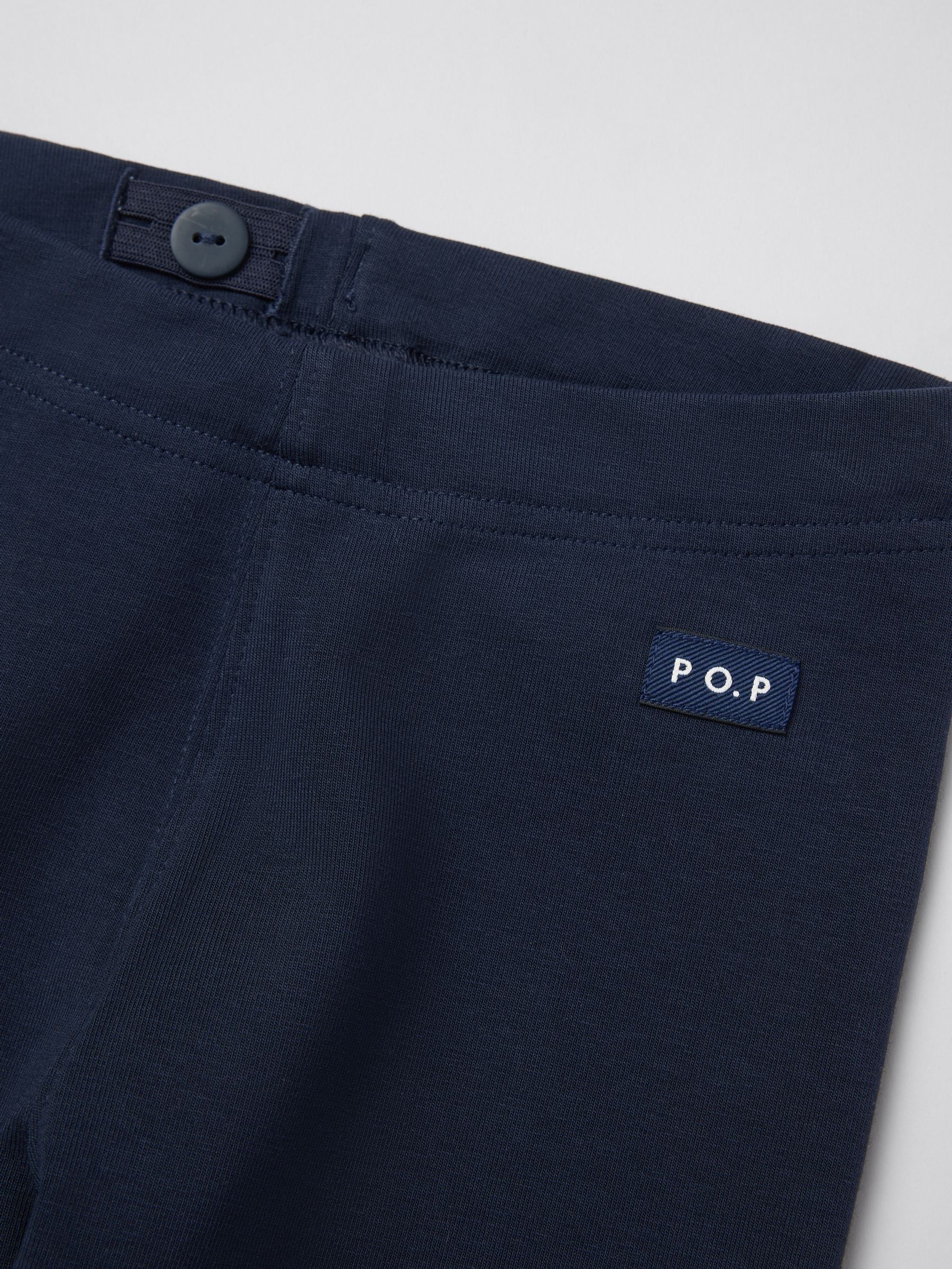 Polarn O. Pyret Blue Cotton Plain Leggings image 3
