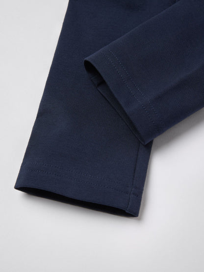 Polarn O. Pyret Blue Cotton Plain Leggings image 4