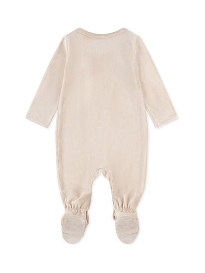 Huggies Brown Striped Footed Zip Sleepsuit image 3