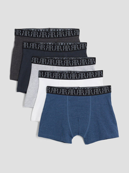 Dsiney Kidz - River Island Blue Mono Boxers 5 Pack image 1