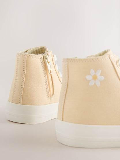 Yellow Standard Fit (F) High Top Trainers image 4