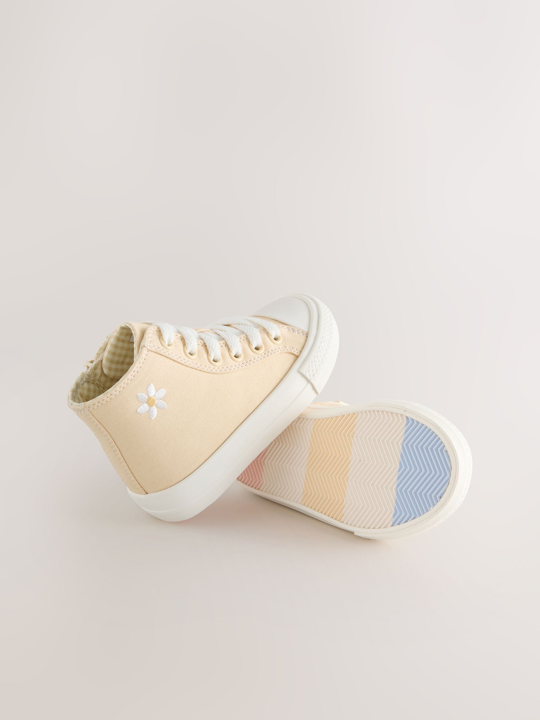 Yellow Standard Fit (F) High Top Trainers image 6