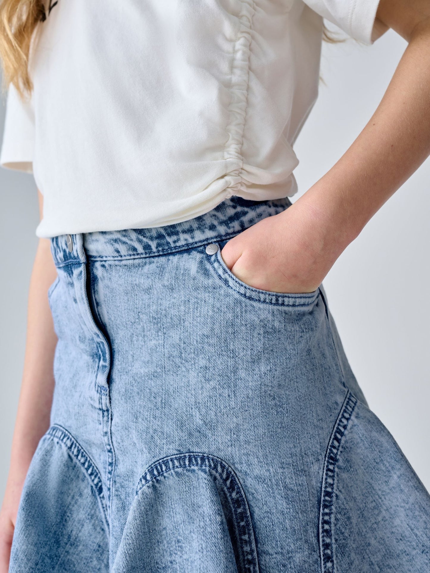Dsiney Kidz - smALLSAINTS Denim Godet Denim Skirt image 6