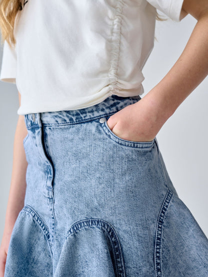 Dsiney Kidz - smALLSAINTS Denim Godet Denim Skirt image 6