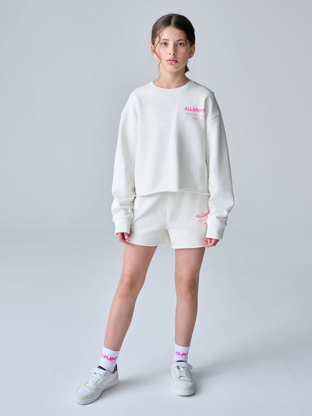 smALLSAINTS White Underground Sweatshirt and Shorts Set - image 2
