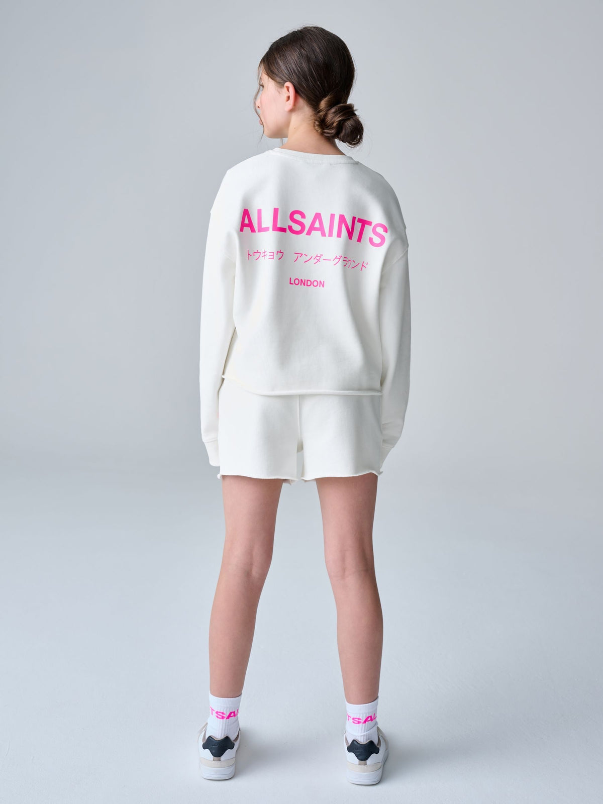 smALLSAINTS White Underground Sweatshirt and Shorts Set - image 6