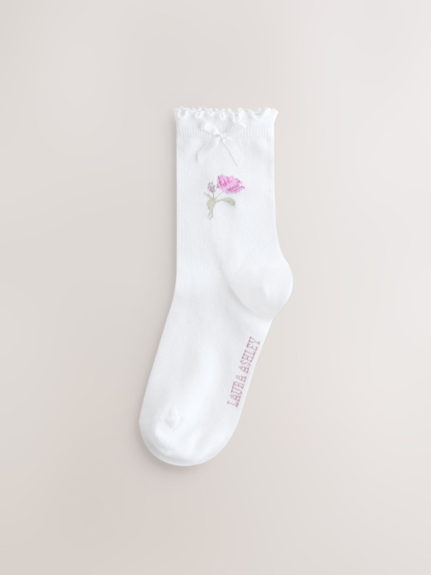 Laura Ashley Multi Floral Scalloped Edge Socks 3 Pack image 3