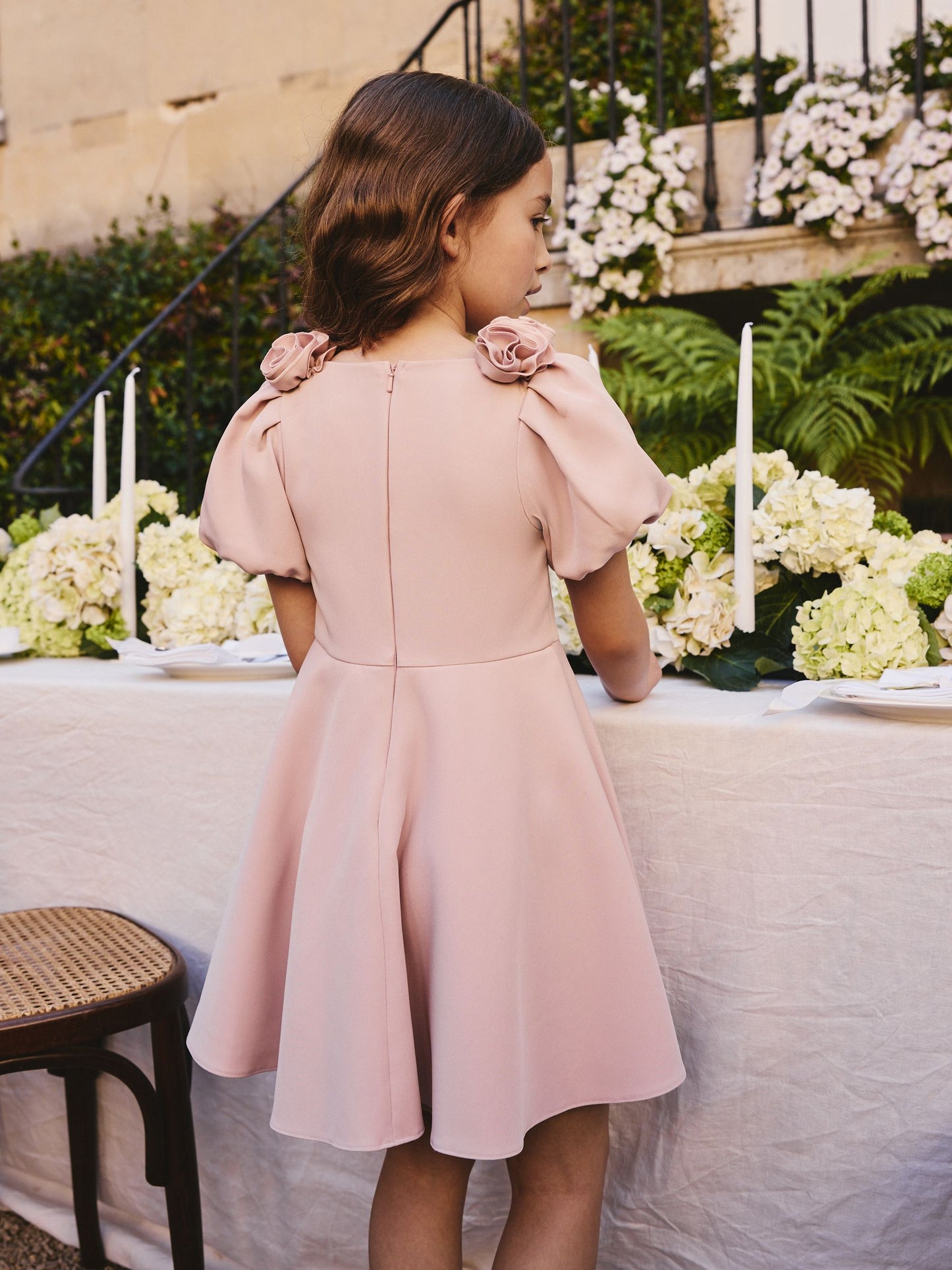 Pink Flower Corsage Occasion Dress (3-16yrs) image 2