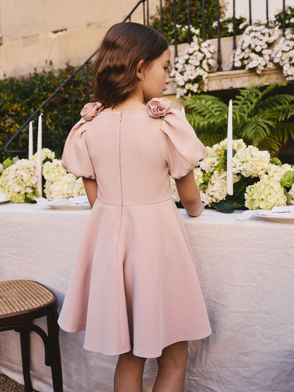Pink Flower Corsage Occasion Dress (3-16yrs) image 2