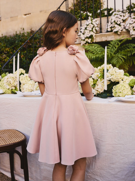 Pink Flower Corsage Occasion Dress (3-16yrs) image 2