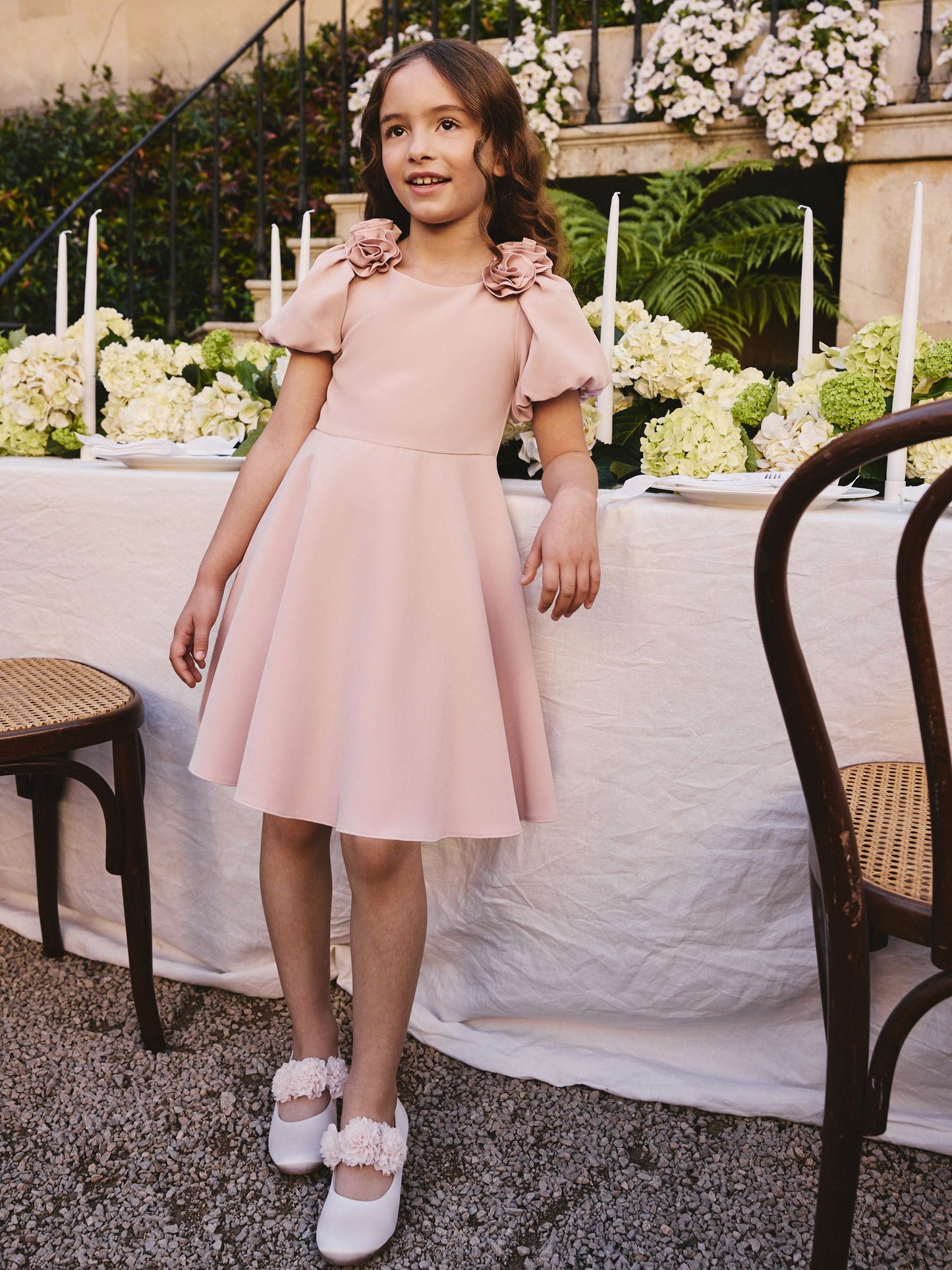 Pink Flower Corsage Occasion Dress (3-16yrs) image 3