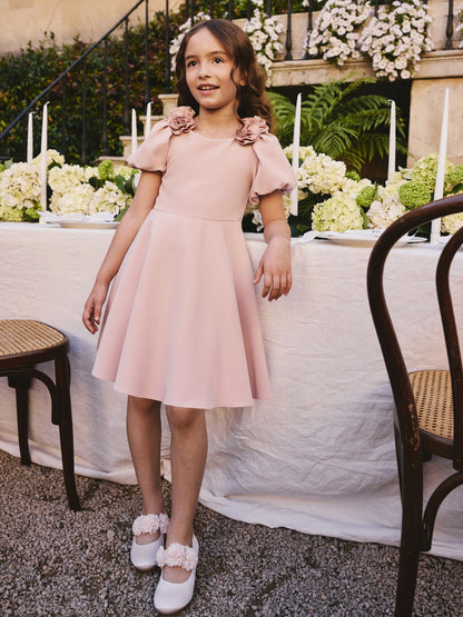 Pink Flower Corsage Occasion Dress (3-16yrs) image 3