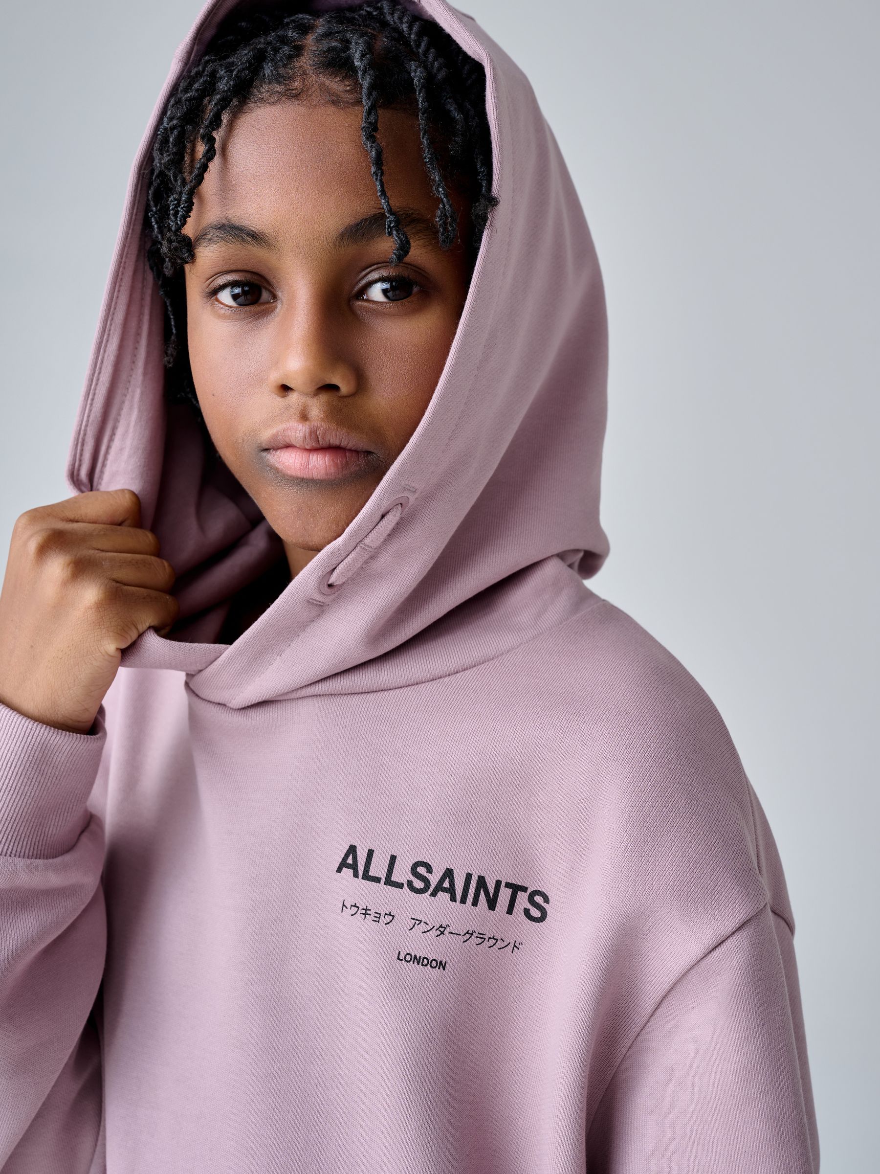 Dsiney Kidz - smALLSAINTS Purple Oversized Underground Pullover Hoodie image 2