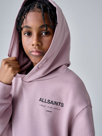 Dsiney Kidz - smALLSAINTS Purple Oversized Underground Pullover Hoodie image 2