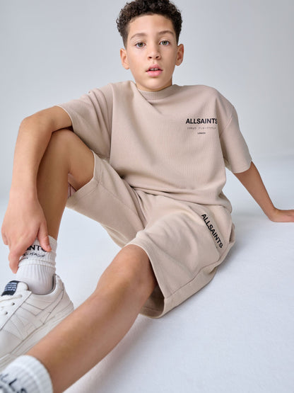 Dsiney Kidz - smALLSAINTS Neutral/Waffle Underground T-Shirt and Sweat Shorts Set image 6