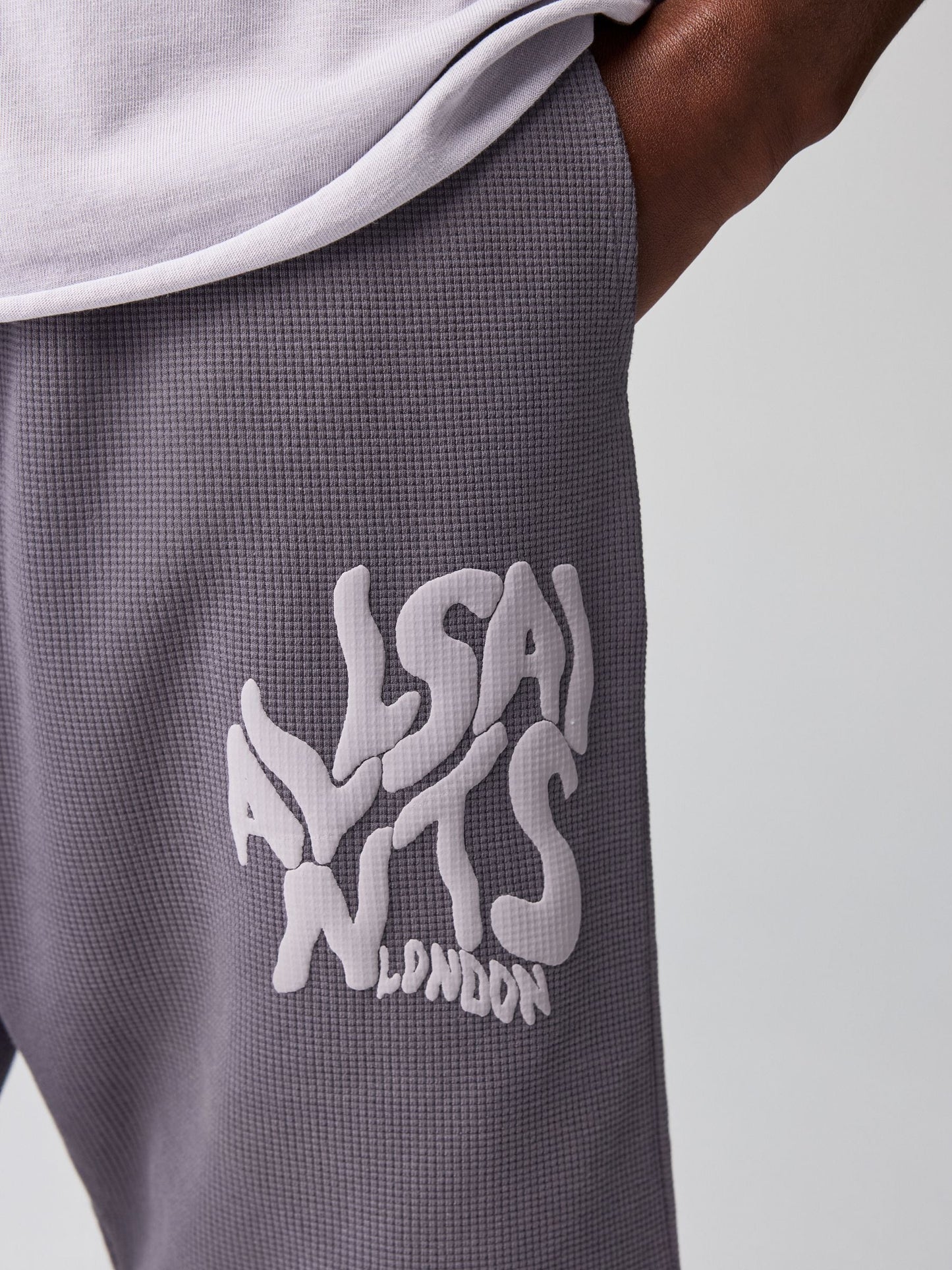 Dsiney Kidz - smALLSAINTS Washed Purple/Waffle Orlando T-Shirt and Sweat Shorts Set image 4