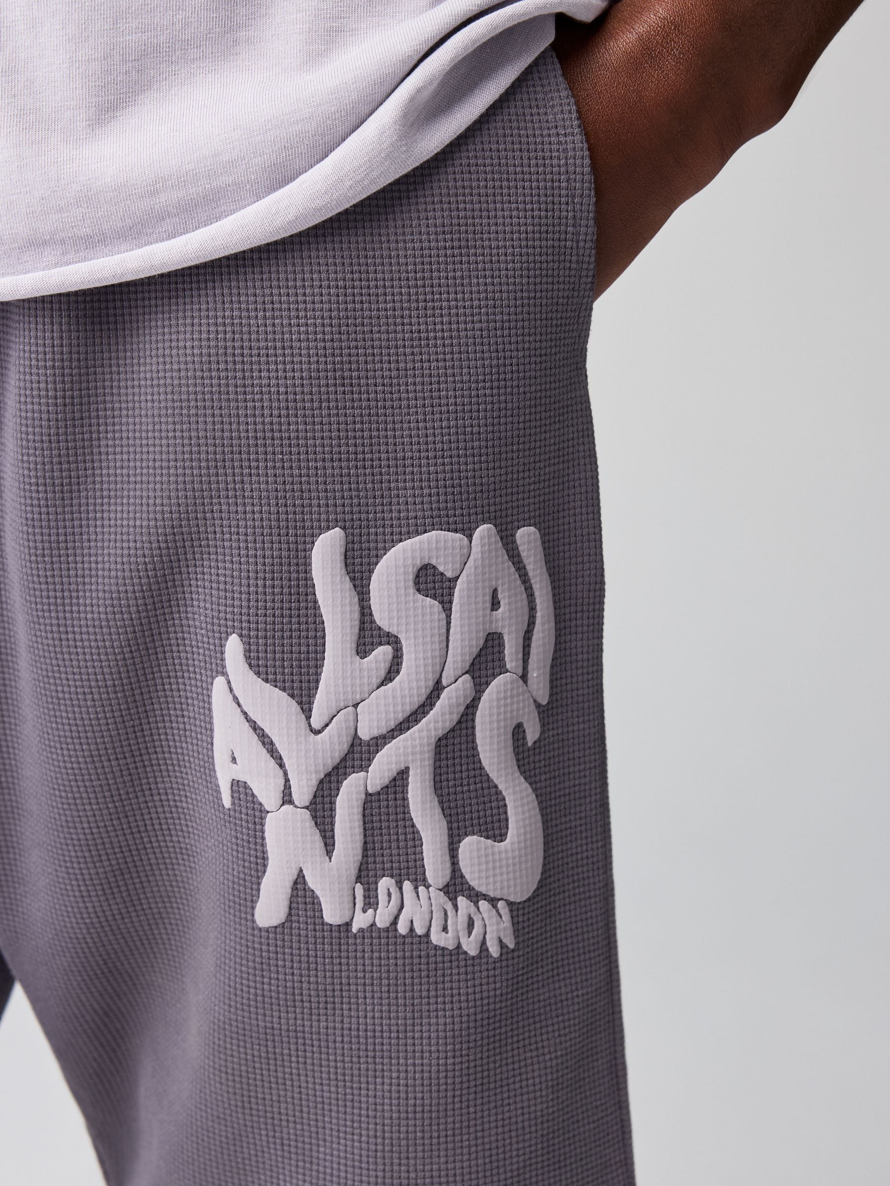 Dsiney Kidz - smALLSAINTS Washed Purple/Waffle Orlando T-Shirt and Sweat Shorts Set image 4