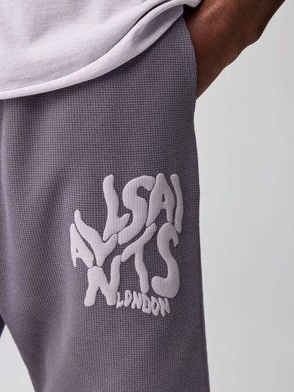 Dsiney Kidz - smALLSAINTS Washed Purple/Waffle Orlando T-Shirt and Sweat Shorts Set image 4
