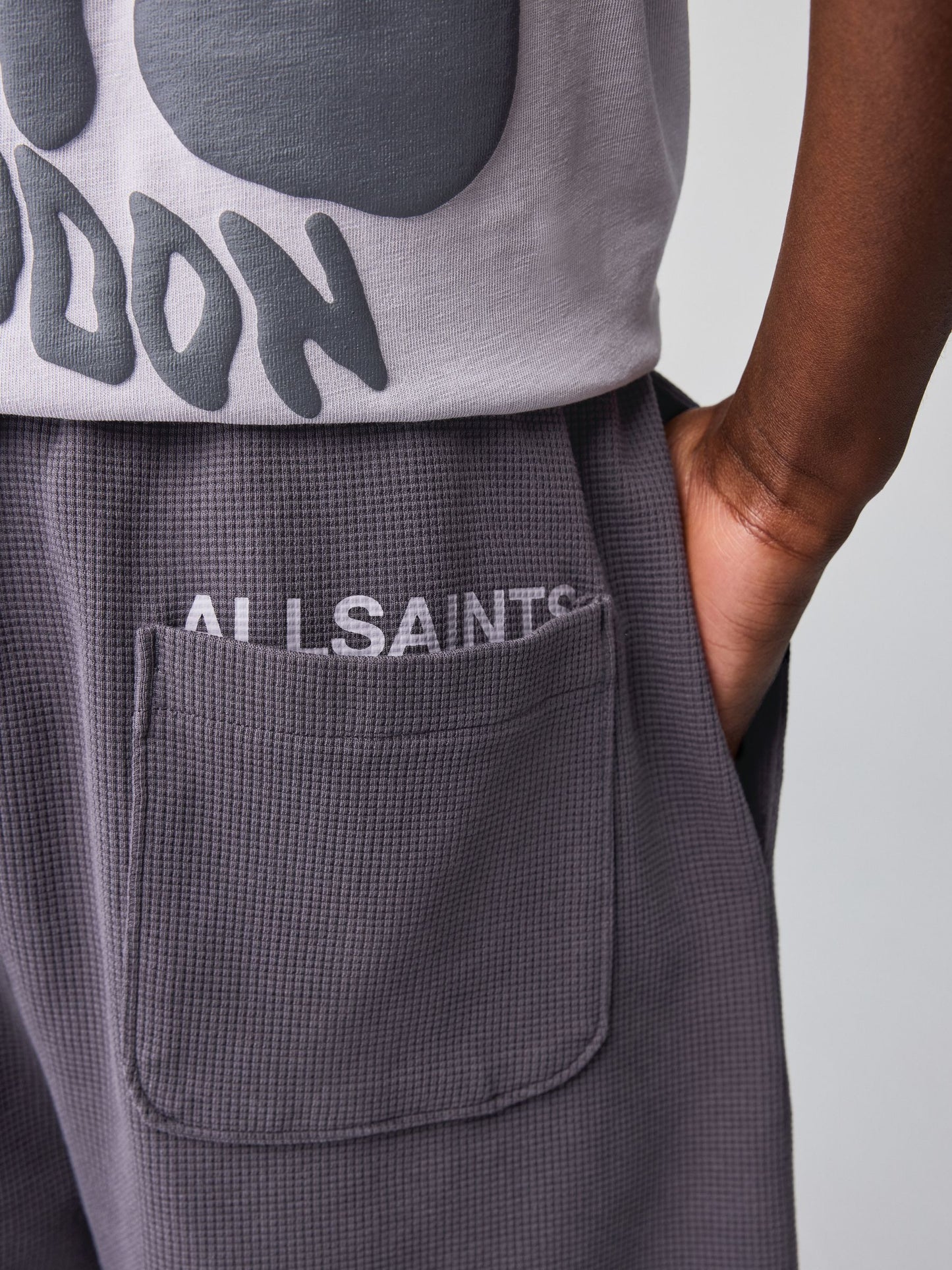 Dsiney Kidz - smALLSAINTS Washed Purple/Waffle Orlando T-Shirt and Sweat Shorts Set image 5