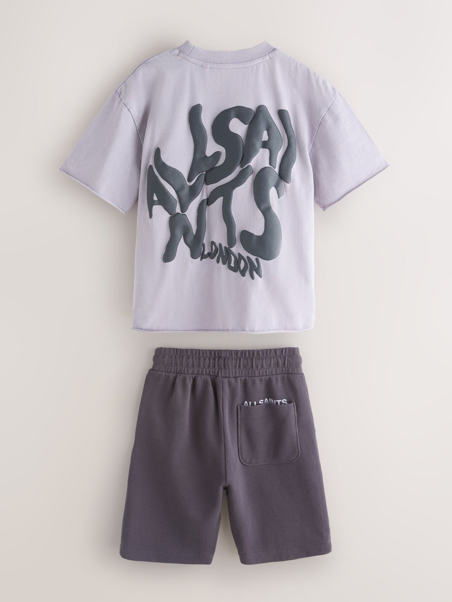 Dsiney Kidz - smALLSAINTS Washed Purple/Waffle Orlando T-Shirt and Sweat Shorts Set image 7