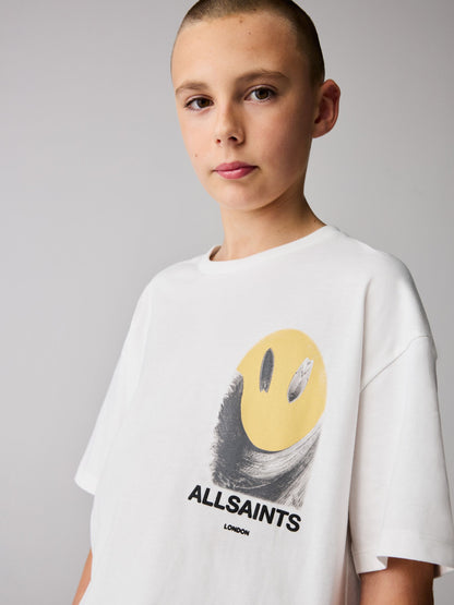 Dsiney Kidz - smALLSAINTS White/Party Wave Oversized Graphic Crew Neck T-Shirt image 4