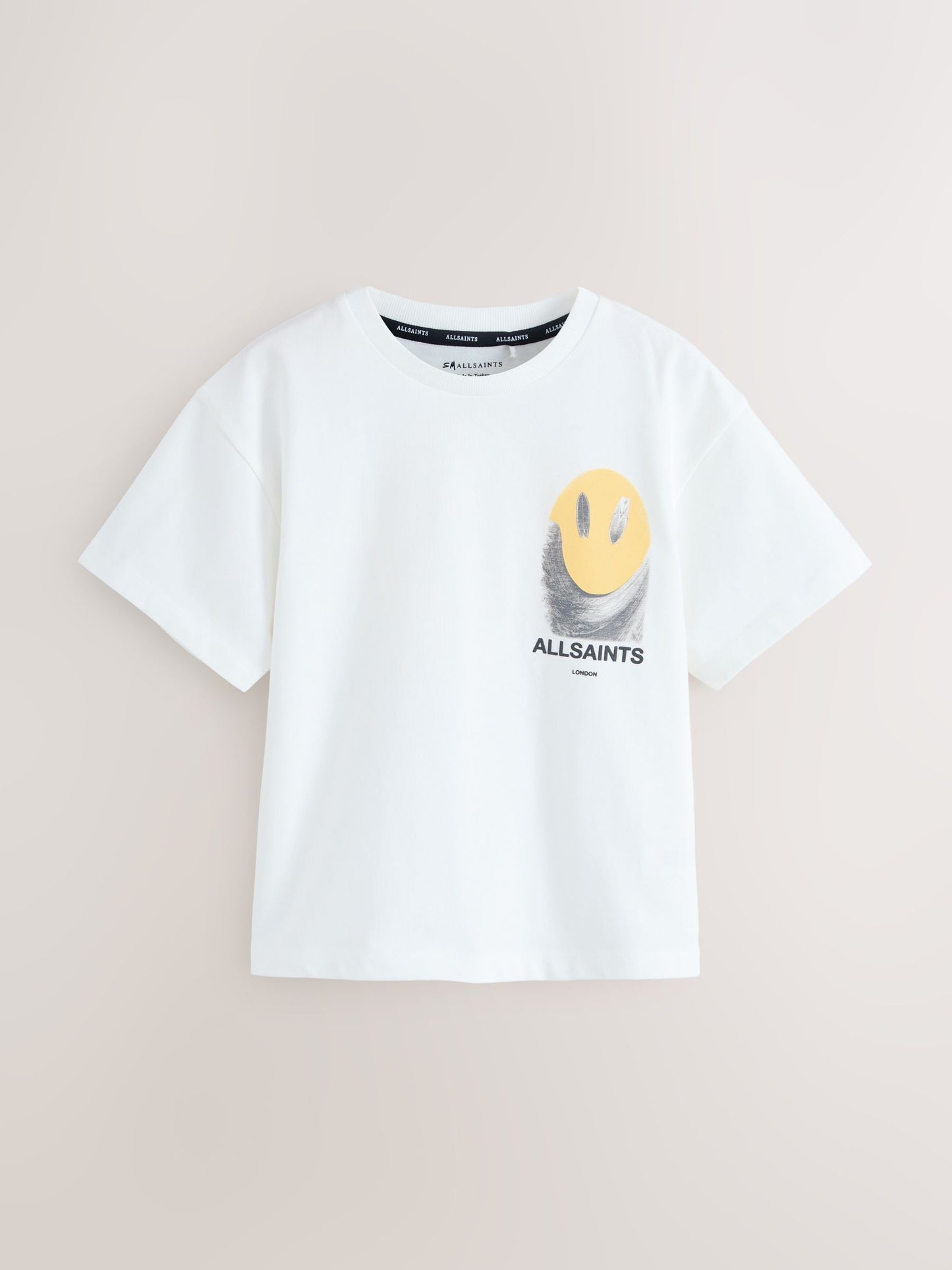 Dsiney Kidz - smALLSAINTS White/Party Wave Oversized Graphic Crew Neck T-Shirt image 5