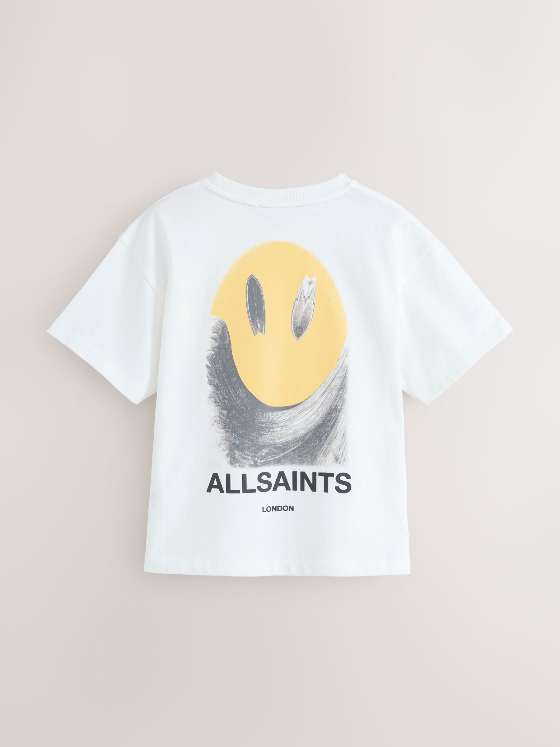 Dsiney Kidz - smALLSAINTS White/Party Wave Oversized Graphic Crew Neck T-Shirt image 6