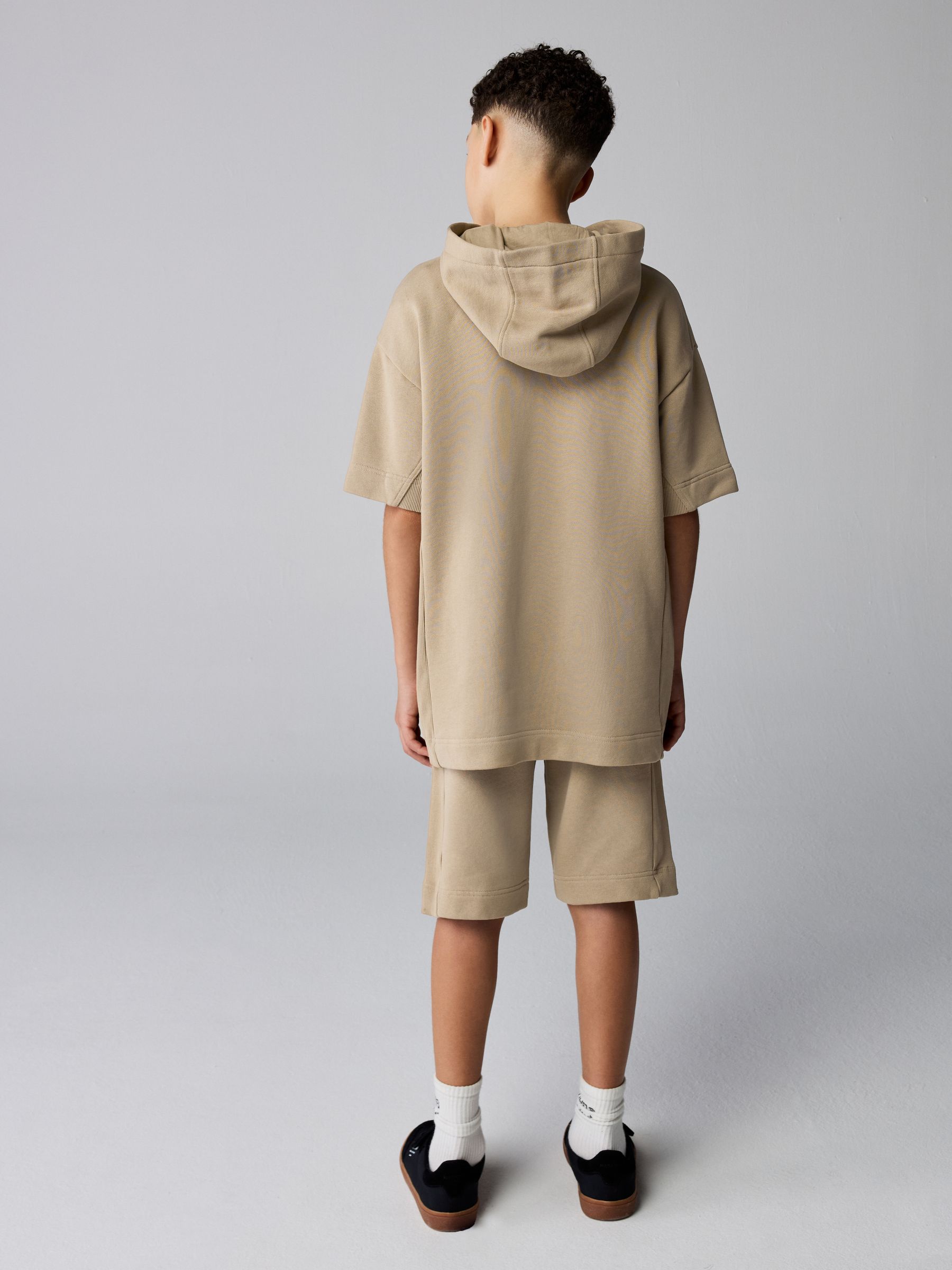 Dsiney Kidz - smALLSAINTS Neutral Underground Oversized Short Sleeve Hoodie and Shorts Set image 4