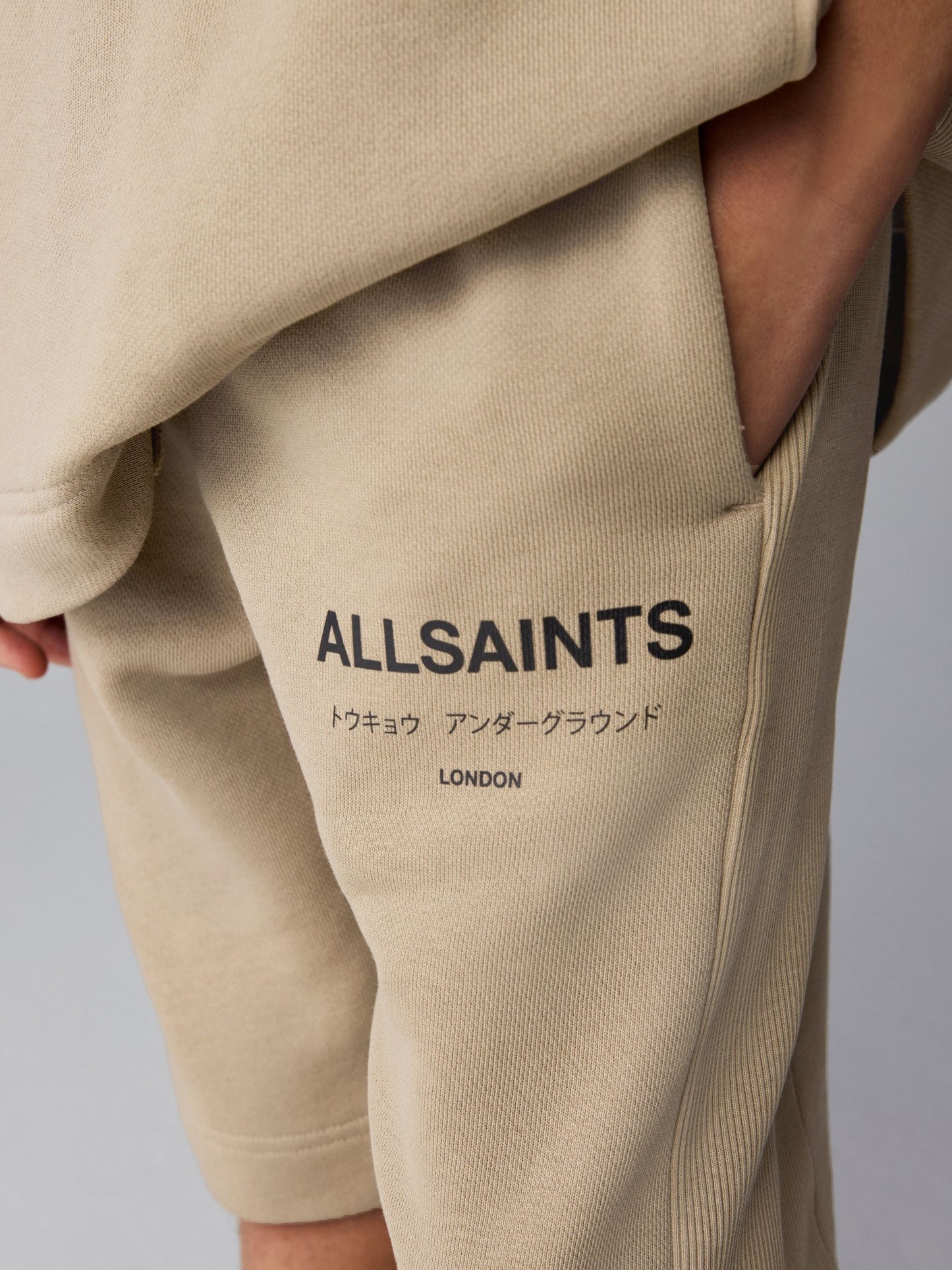 Dsiney Kidz - smALLSAINTS Neutral Underground Oversized Short Sleeve Hoodie and Shorts Set image 5