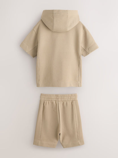 Dsiney Kidz - smALLSAINTS Neutral Underground Oversized Short Sleeve Hoodie and Shorts Set image 8