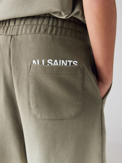 Dsiney Kidz - smALLSAINTS Khaki Green Ombre Logo T-Shirt and Sweat Shorts Set image 6