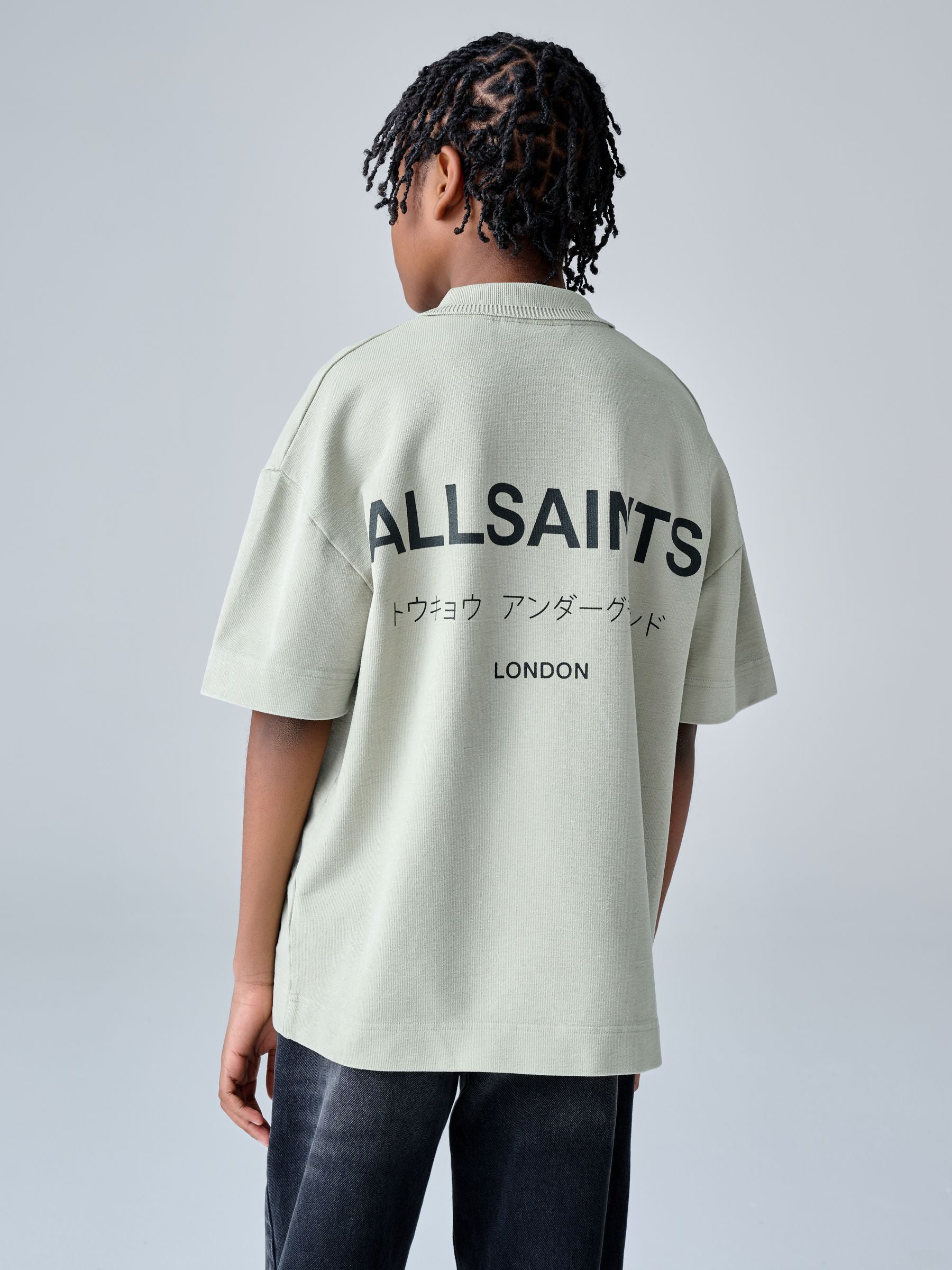 Dsiney Kidz - smALLSAINTS Mint Green Underground Open Collar Polo Shirt image 2