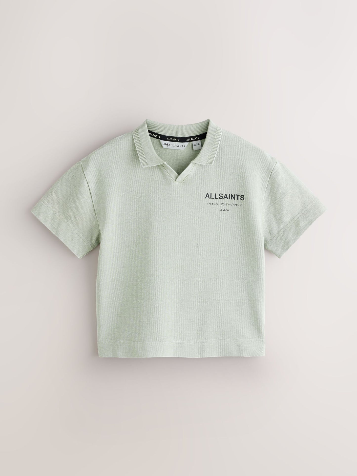 Dsiney Kidz - smALLSAINTS Mint Green Underground Open Collar Polo Shirt image 6