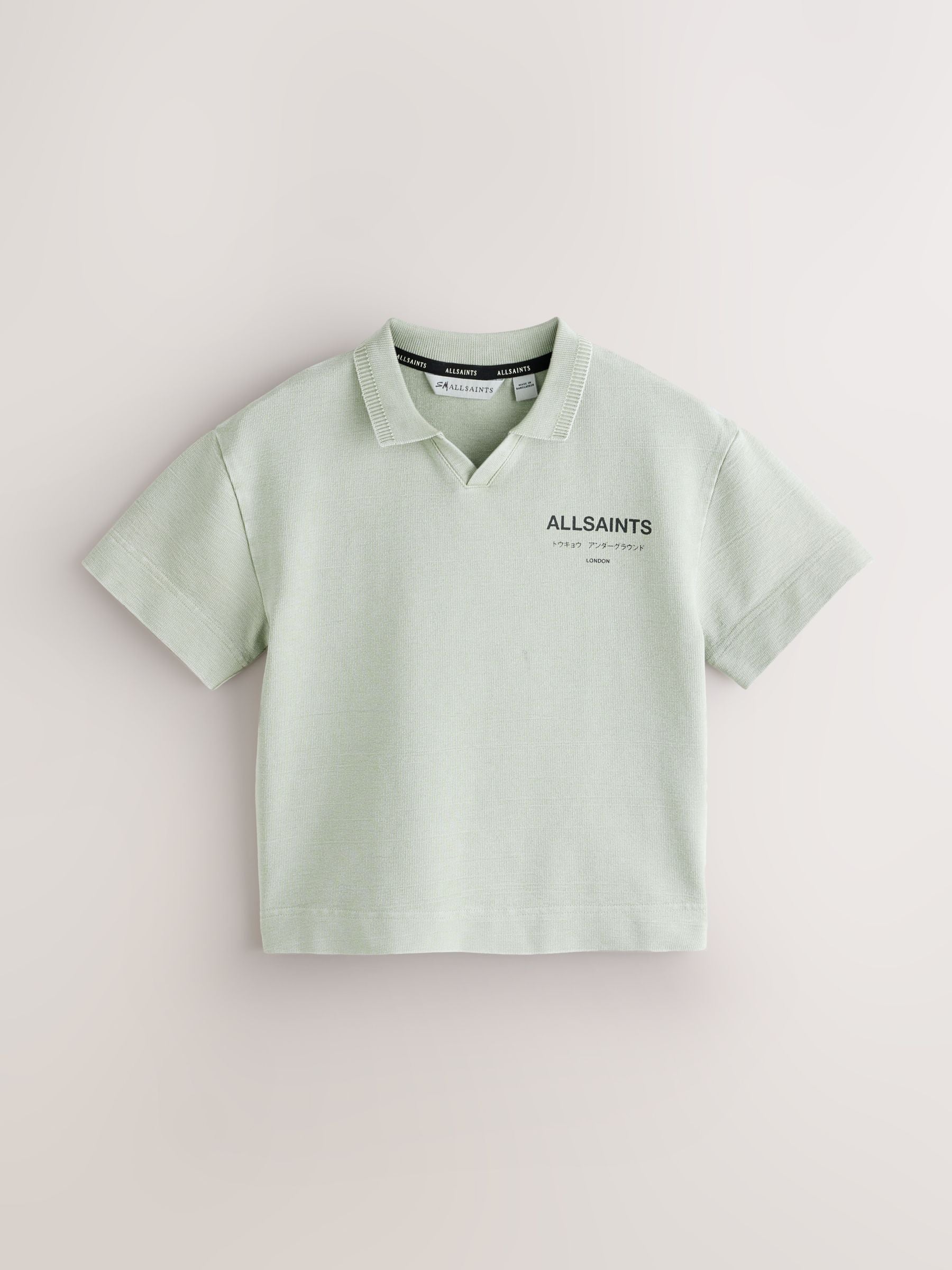Dsiney Kidz - smALLSAINTS Mint Green Underground Open Collar Polo Shirt image 6