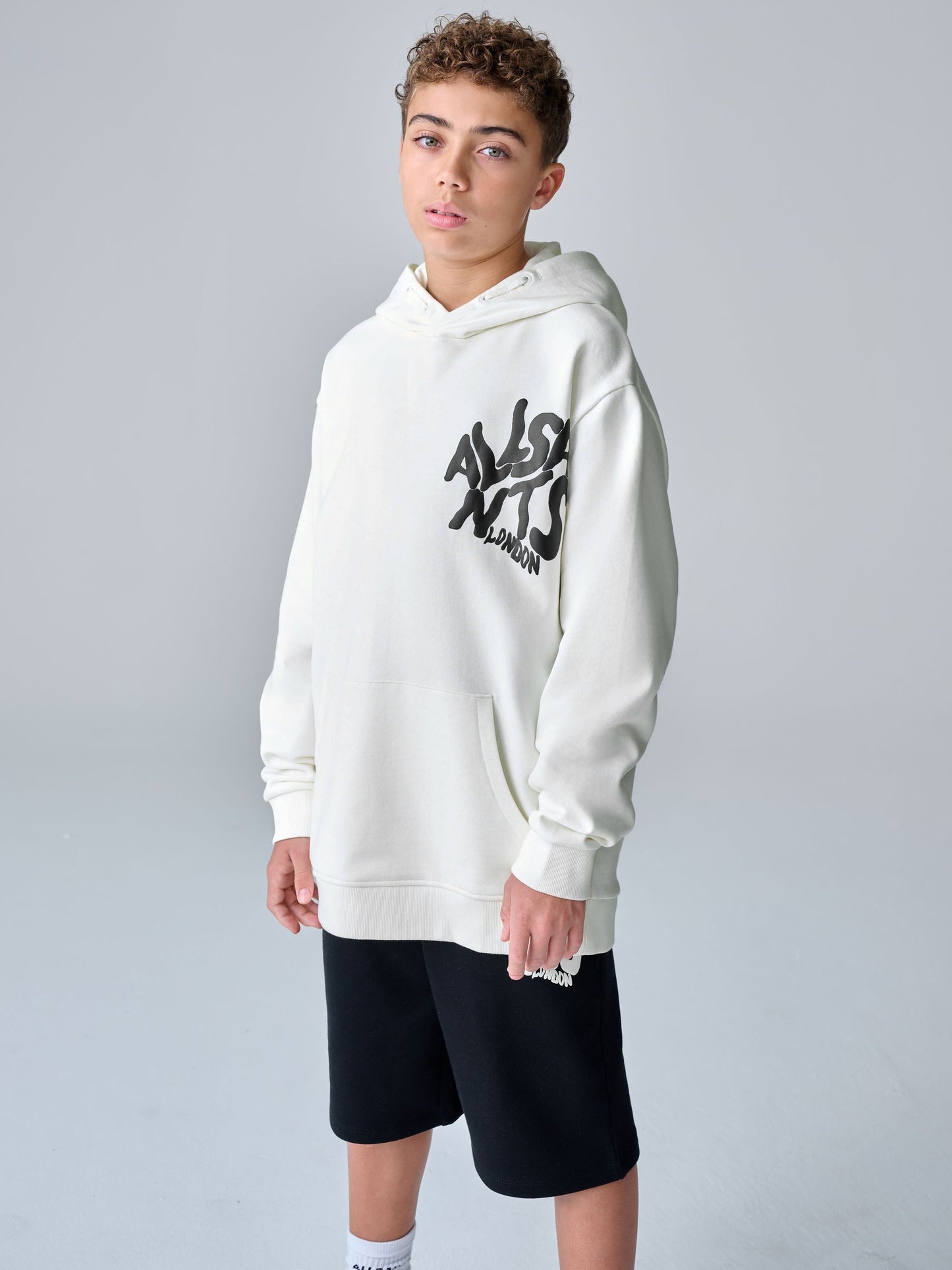 Dsiney Kidz - smALLSAINTS White Oversized Orlando Pullover Hoodie image 1