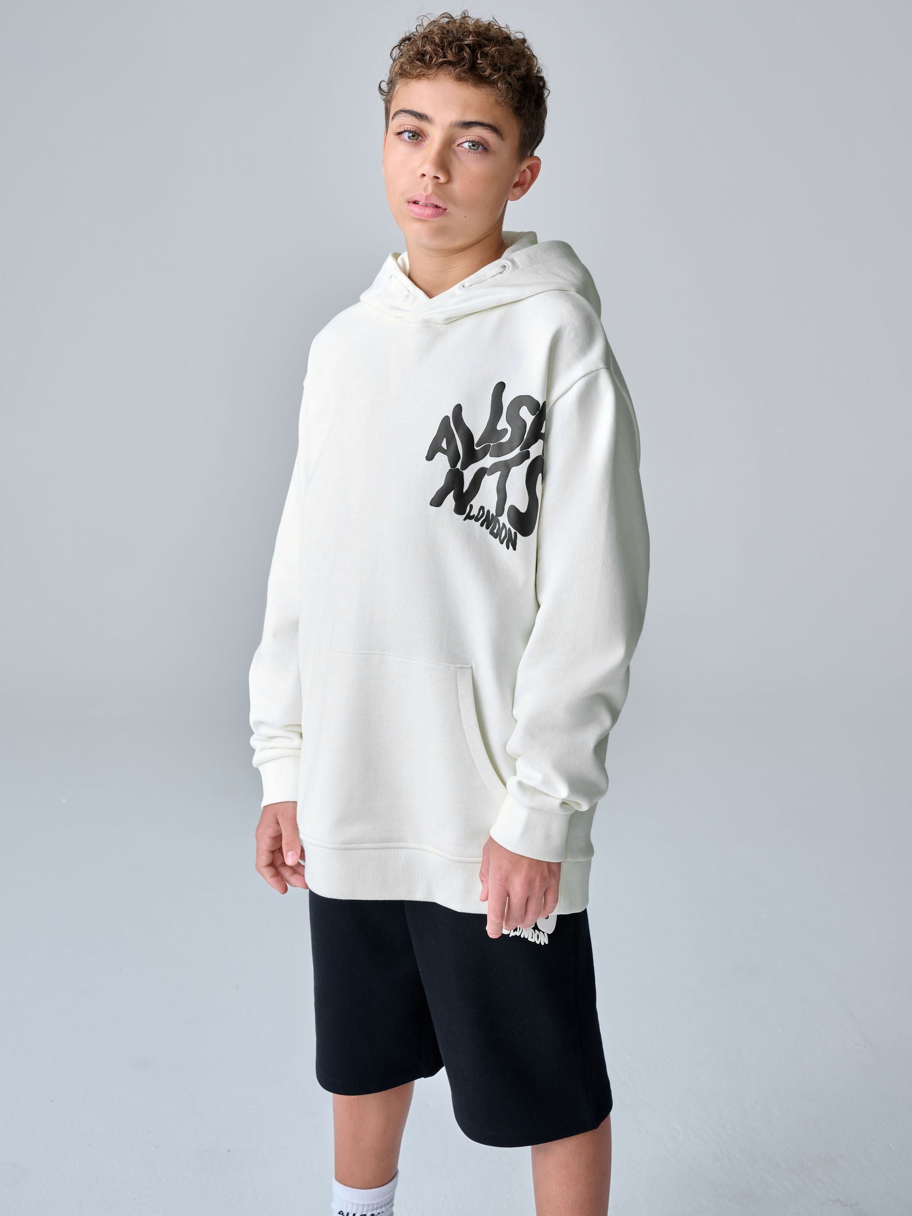 Dsiney Kidz - smALLSAINTS White Oversized Orlando Pullover Hoodie image 1