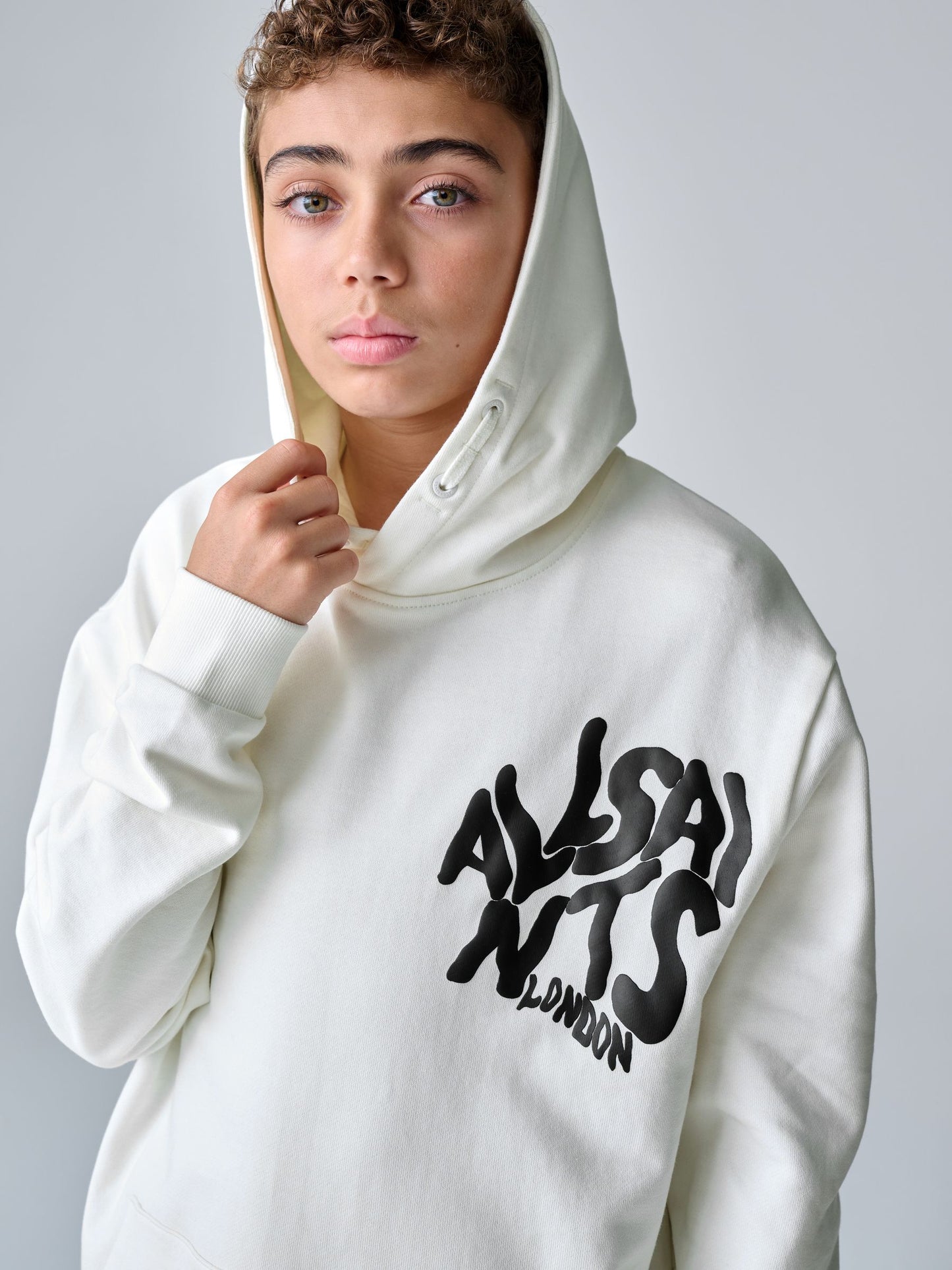 Dsiney Kidz - smALLSAINTS White Oversized Orlando Pullover Hoodie image 5