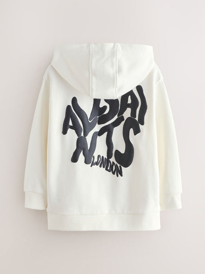 Dsiney Kidz - smALLSAINTS White Oversized Orlando Pullover Hoodie image 7