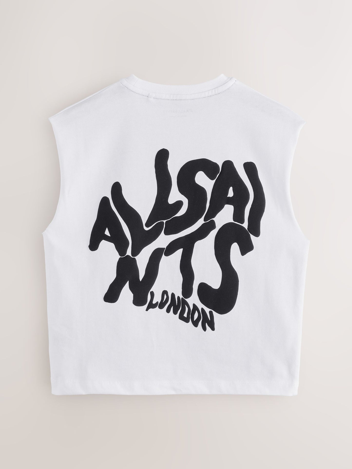 Dsiney Kidz - smALLSAINTS White Orlando Logo Oversized Crew Neck Sleeveless T-Shirt image 6
