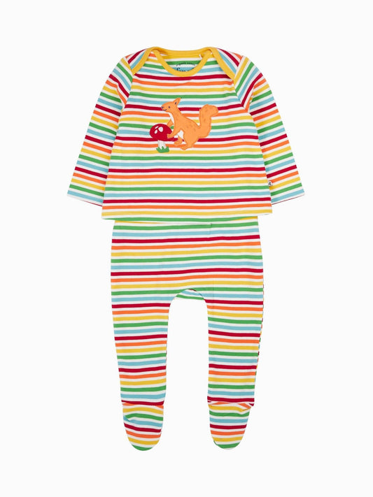 Frugi Blue Brooke Easy Dressing Babygrow image 1