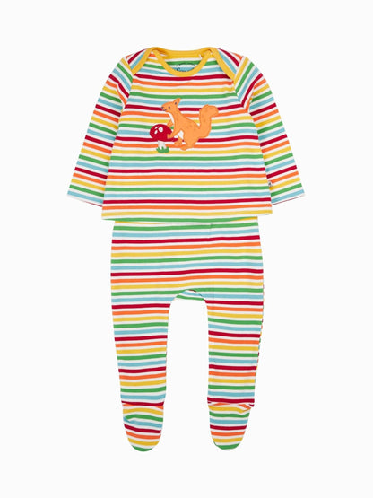 Frugi Blue Brooke Easy Dressing Babygrow image 1