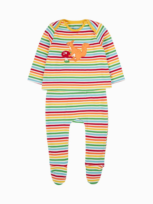 Frugi Blue Brooke Easy Dressing Babygrow image 1