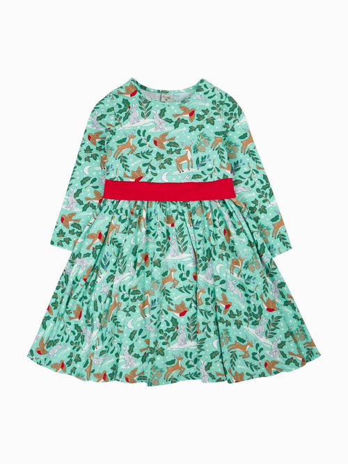 Frugi Green Skater Dress image 1