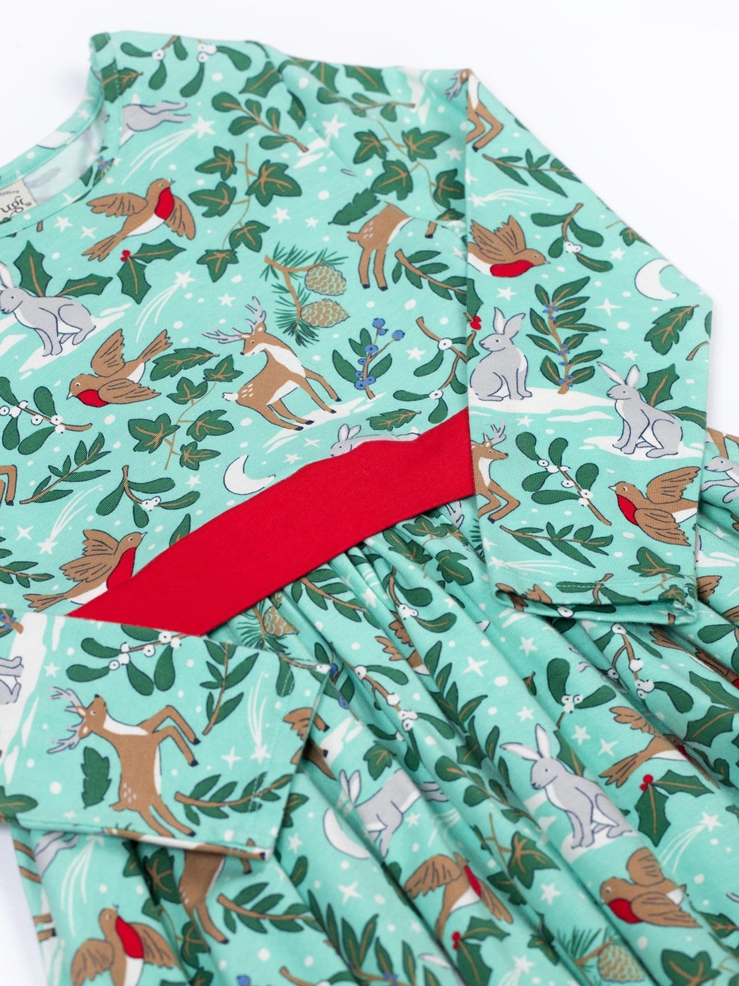 Frugi Green Skater Dress image 3