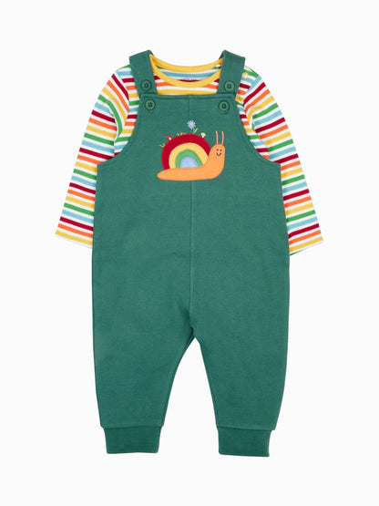 Frugi Green Coverack Dungarees Outfit image 1
