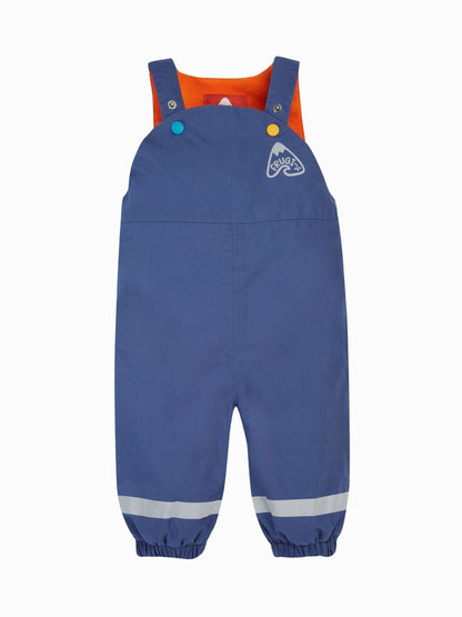 Frugi Blue Little Waterproof Dungarees image 1