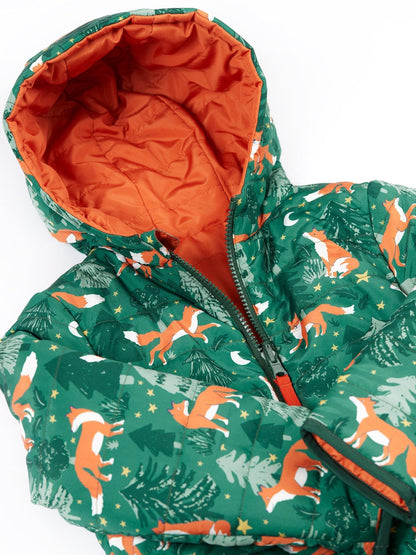 Dsiney Kidz - Frugi Green Reversible Toasty Trail Jacket image 3