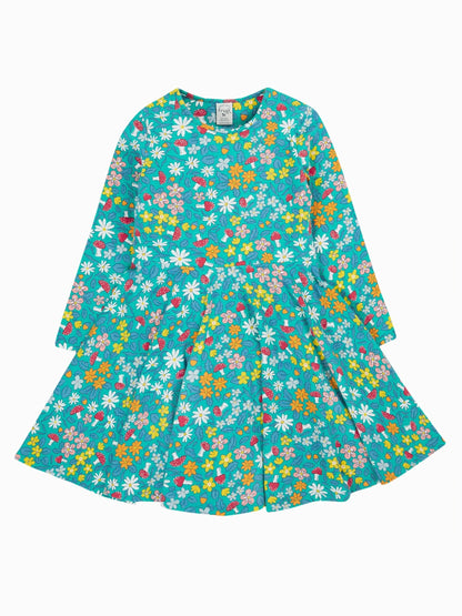 Frugi Green Sofia Skater Dress image 3