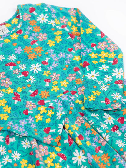 Frugi Green Sofia Skater Dress image 4